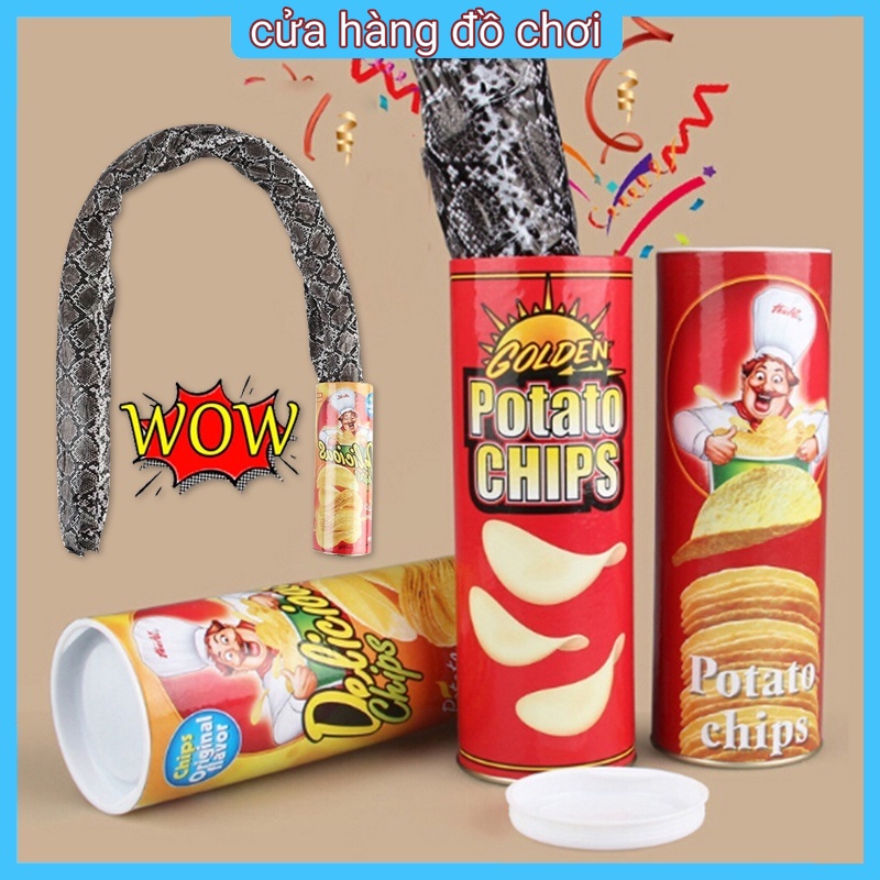 Đồ chơi khăm hình lon khoai tây chiên độc đáo vui nhộn