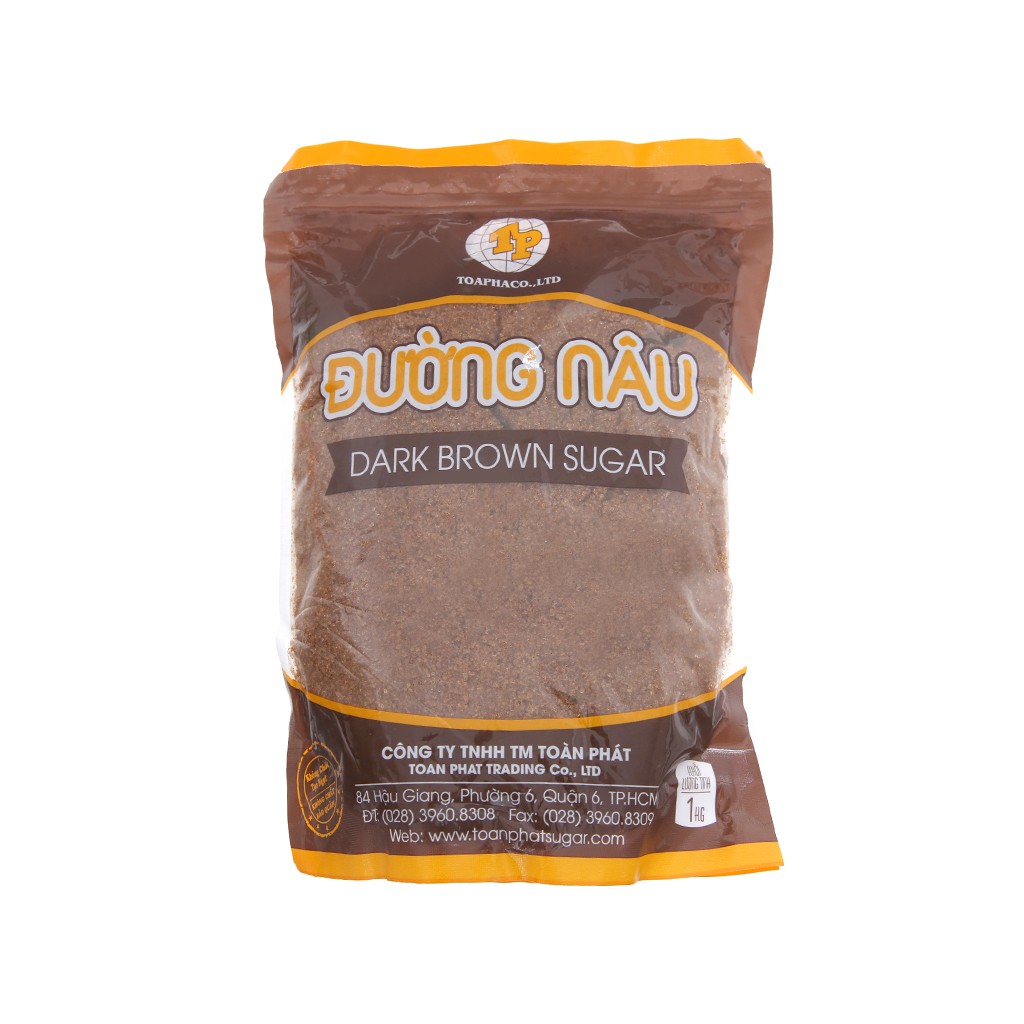[Mã 77FMCGSALE1 giảm 10% đơn 250K] Đường nâu Toàn Phát 1 kg (Gói)