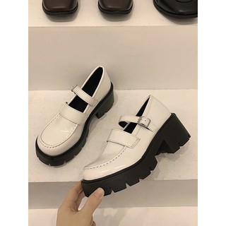 Giày búp bê có quai mori oxford đế cao vintage Nhật Bản [Yannie]