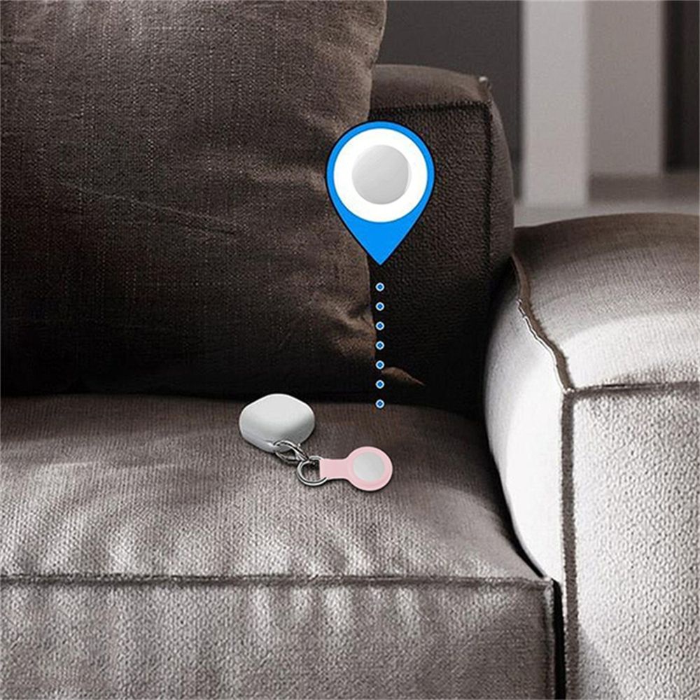 Vỏ bọc chìa khóa bằng da kèm móc khóa cho Airtags Airtag