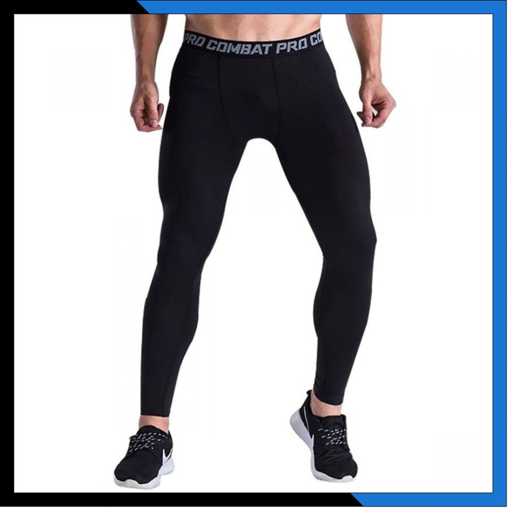 Quần giữ nhiệt nam, Quần Tập Gym Jogger LEGGING Nam Lót Trong Dài Pro Combat thể thao