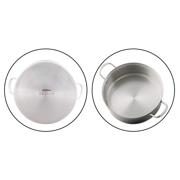 Bộ 1 nồi 1 xửng hấp inox 304 đáy từ Goldsun GH26-2303SG