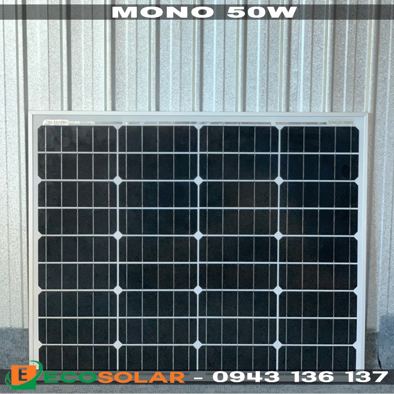 Pin năng lượng mặt trời mono 50w - tặng 1 cặp mc4 đơn