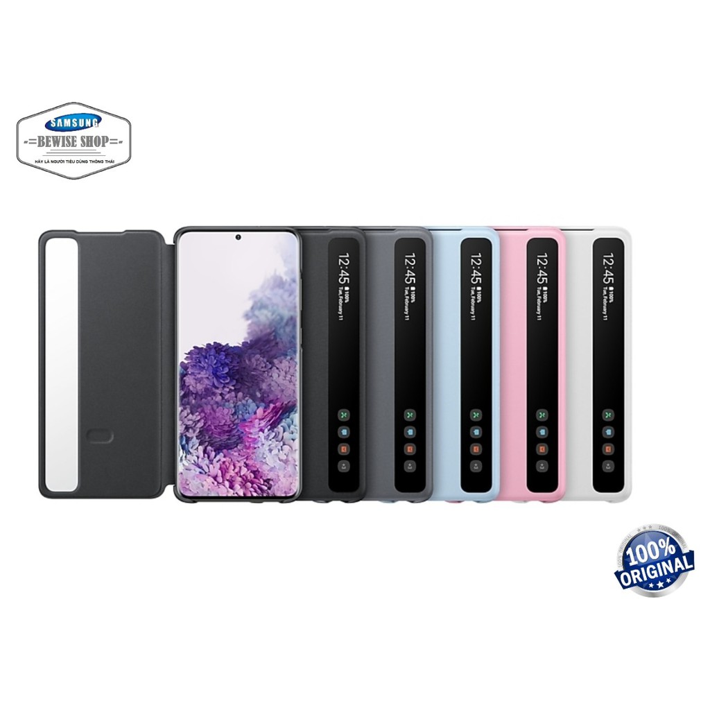 Bao Da Smart Clear View Samsung Galaxy S20 Ultra / S20+  / S20 - Hàng Chính Hãng Nguyên Seal