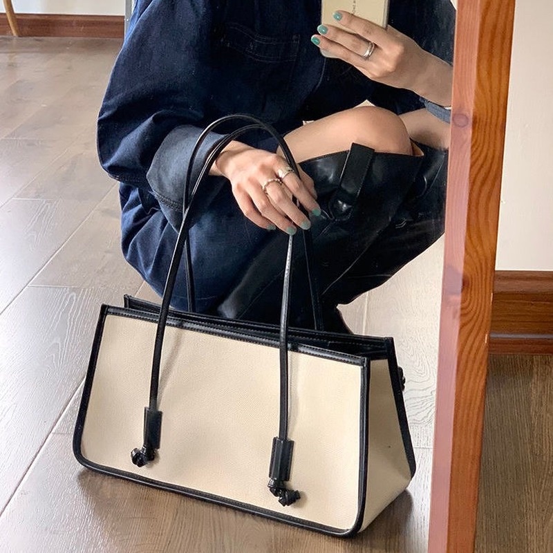 Túi canvas IELGY đeo vai sức chứa lớn phong cách hàn quốc thời trang