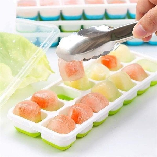 Khay làm đá Silicon có nắp đậy ngăn mùi