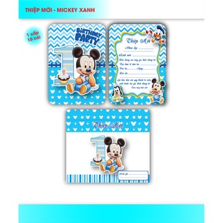 THIỆP MỜI SINH NHẬT MẪU BÉ TRAI + BÉ GÁI - SET 10 THIỆP / BỘ