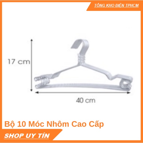 ✅Bịch 10 Móc Nhôm cao cấp Treo Quần Áo Người Lớn Siêu Tiện Ích ✅