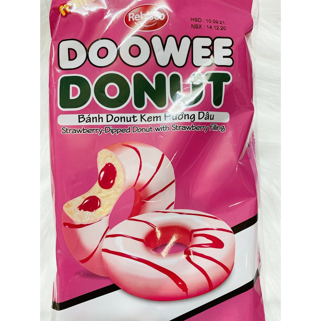 BÁNH DONUT DOOWEE KEM HƯƠNG DÂU