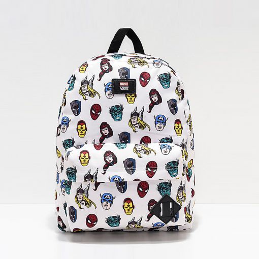 Balo Van.s x Marvel Old Skool Backpack - White  - Siêu Đẹp