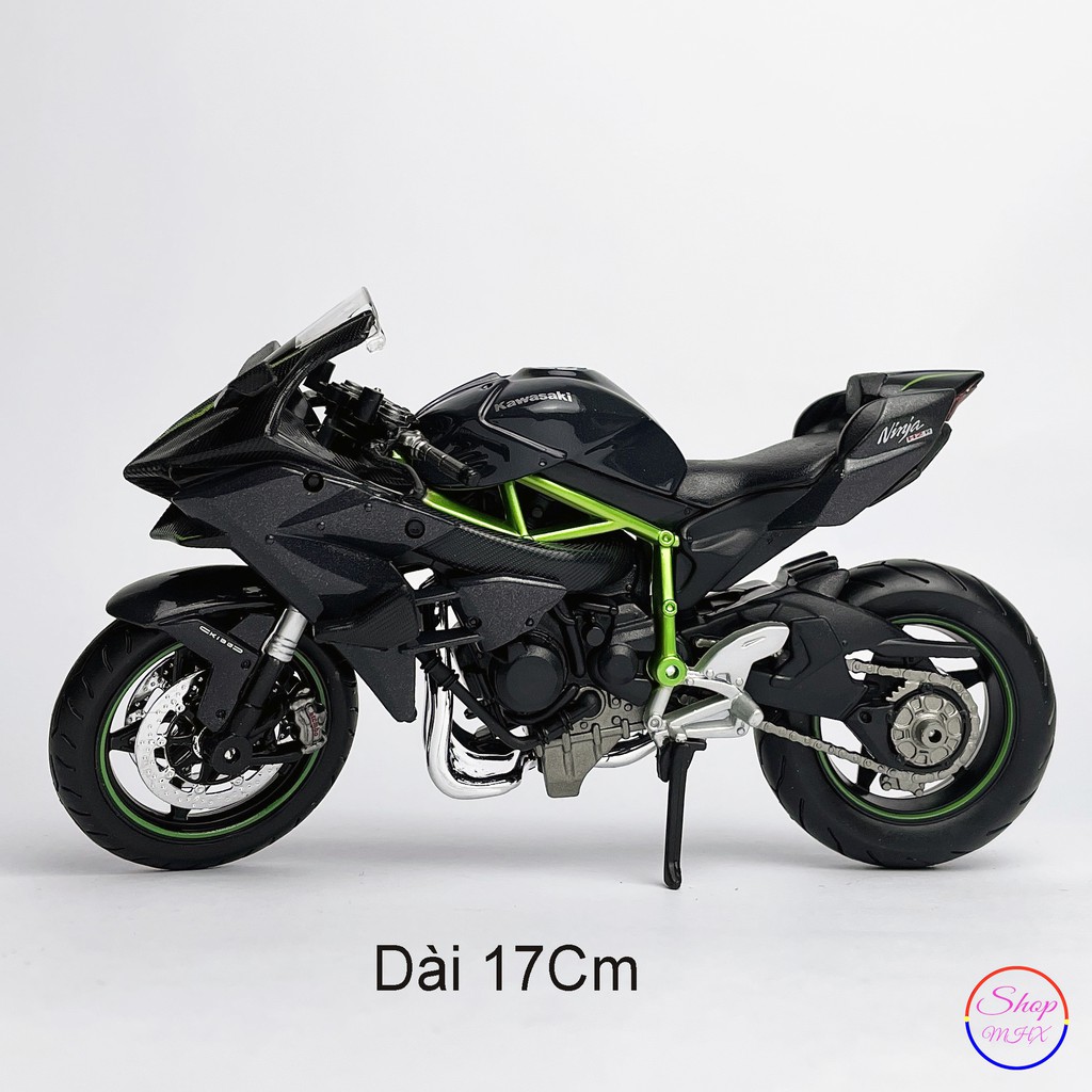 Xe mô hình mô tô Kawasaki Ninja H2r TẶNG KÈM BIỂN SỐ tỉ lệ 1:12 hãng Maisto