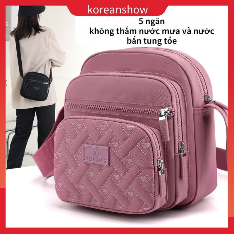 Đẹp Túi Xách Nữ Mini Túi Đeo Chéo Nylon Chống Nước Thời Trang Hàn Quốc Dành Cho Nữ