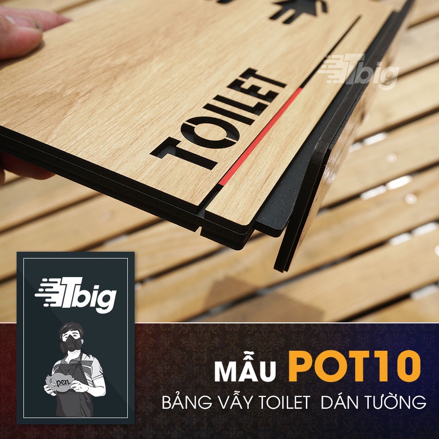 [HOT NEW] Bảng vẫy toilet gắn tường decor sang trọng