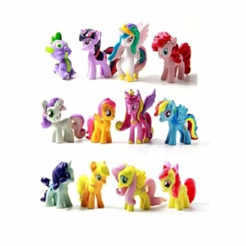 Combo 5 Bộ ngựa Pony 12 con giáp - PONY 6cm (loại to) Set 12 chú ngựa pony quà tặng cho bé