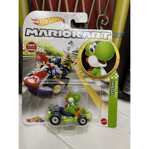 Xe mô hình đồ chơi Hotwheels 1:64 - MARIO KART - Yoshi (Pipe Frame)