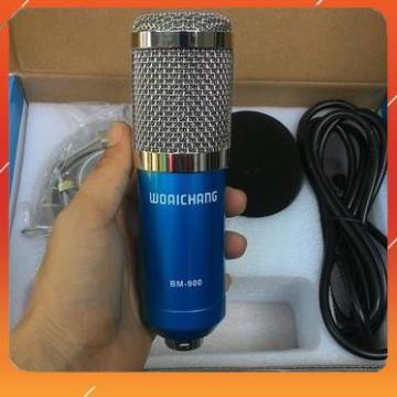 Bộ mic thu âm bm900 woaichang chân màng ma2- Combo micro Mic thu âm sound card K9 - Chính hãng - Bh 6 tháng