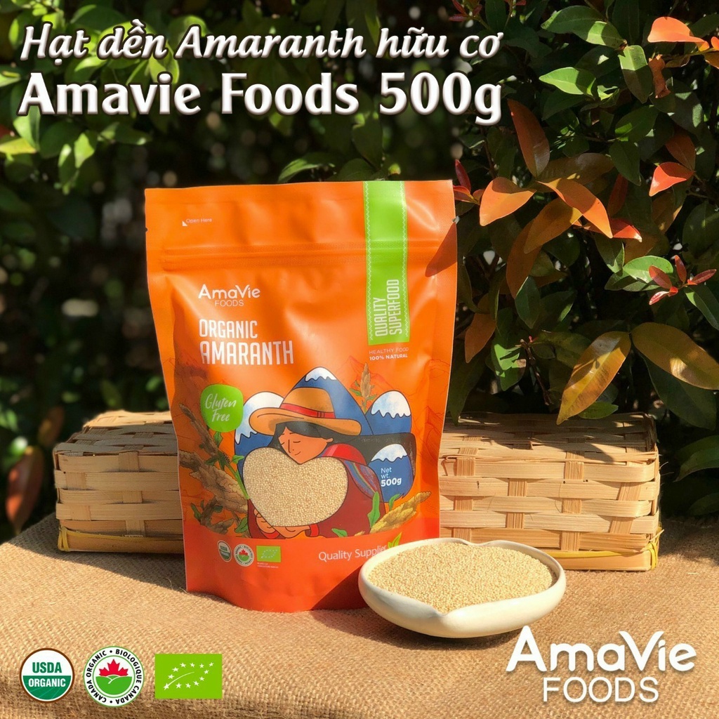 Hạt dền Amaranth hữu cơ Amavie Foods 500g