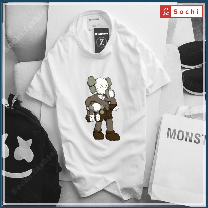 Áo thun nam cổ tròn , áo phông nam cổ tròn thời trang in KAWS mã GZ.112