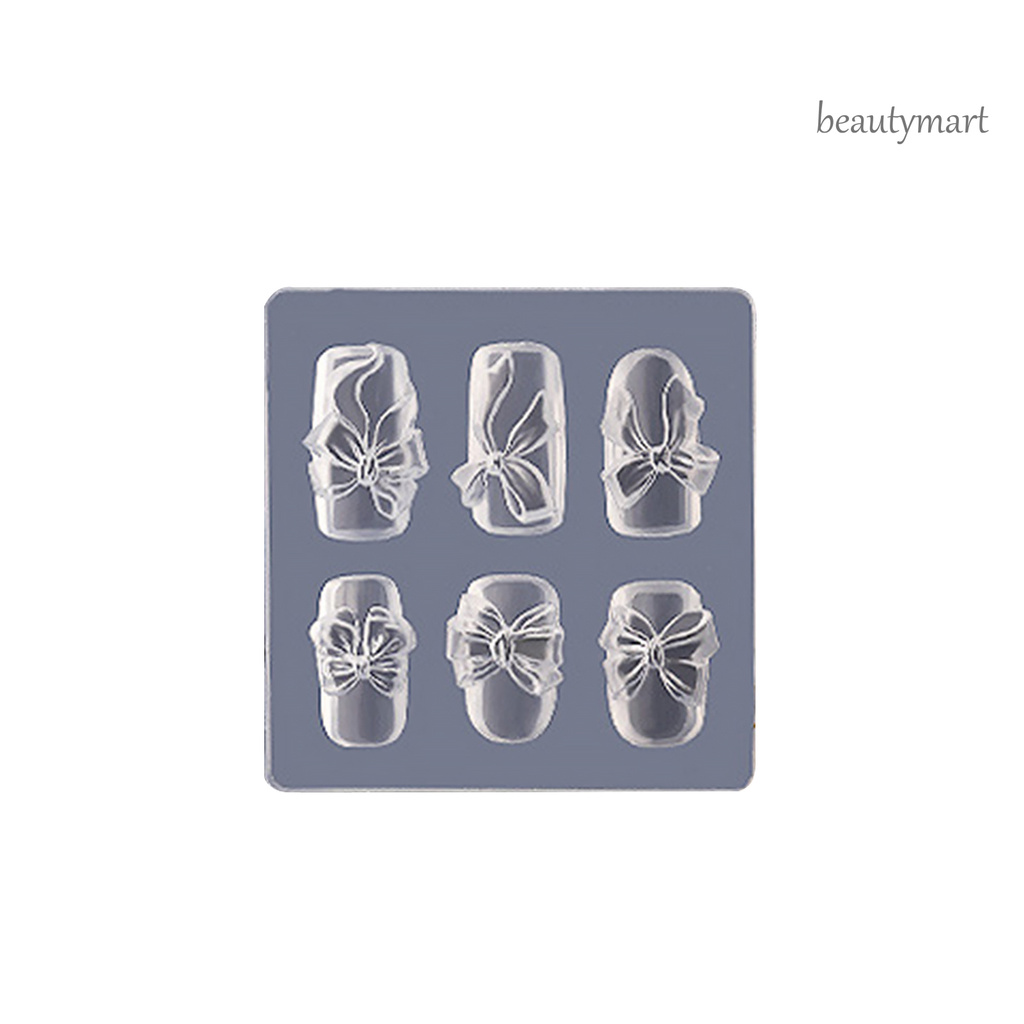 [Hàng mới về] Khuôn Tạo Hình Trang Trí Móng Hình Nơ 3D Bằng silicon Có Thể Tái Sử Dụng