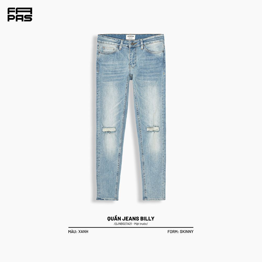 Quần Jeans Dài Nam Billy Co Giãn Tốt Washed Rách Cá Tính Chuẩn Form Skinny - FAPAS