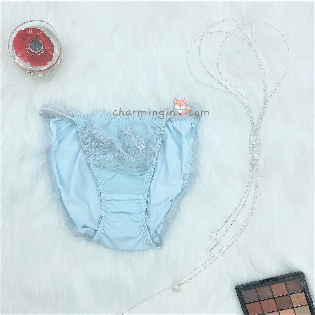 Quần lót thun dây hông phối ren họa tiết sang trọng size L - QLTT0010