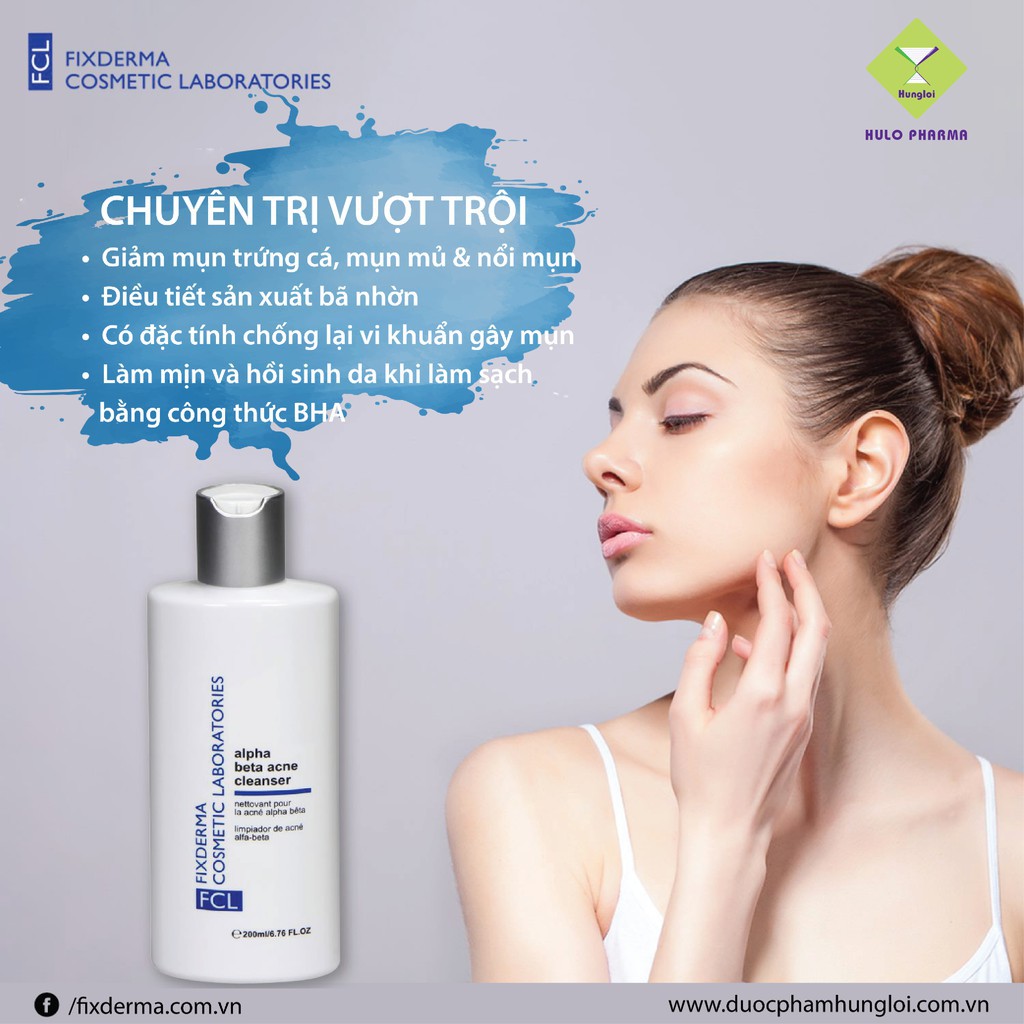 ✅[Siêu Cấp Chính Hãng] Sữa rửa mặt ngừa mụn trứng cá, mụn đầu đen Fixderma FCL Alpha-Beta Acne Cleanser | BigBuy360 - bigbuy360.vn