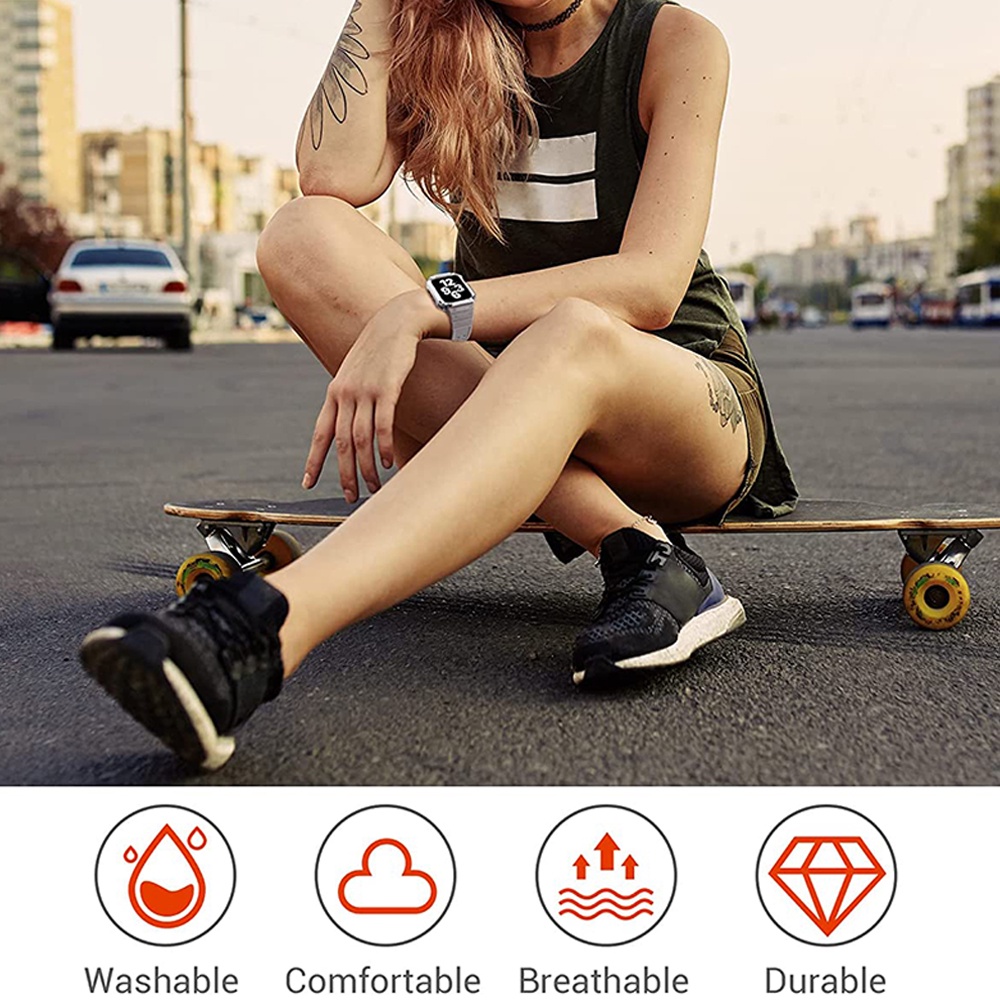 Ninki Ốp Bảo Vệ Bằng TPU + PC Cao Cấp Có Dây Đeo Cho iWatch Series 8/7/6/SE/5/4 45mm 44mm 42mm iWatch 8/7 45mm