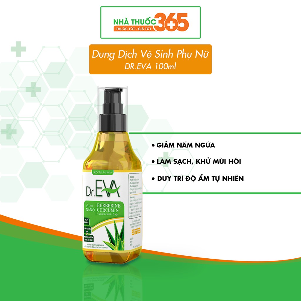 Dung Dịch Vệ Sinh Phụ Nữ DR.EVA Giảm Nấm Ngứa, An Toàn Cho Da (100ml)