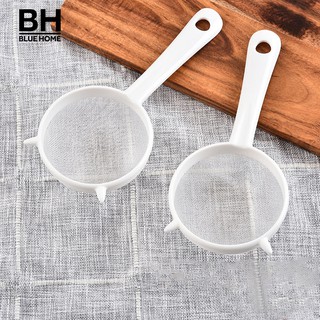 Kitchen Handheld Plastic Screen Tea Leaf Strainer Flour Sieve Colander
