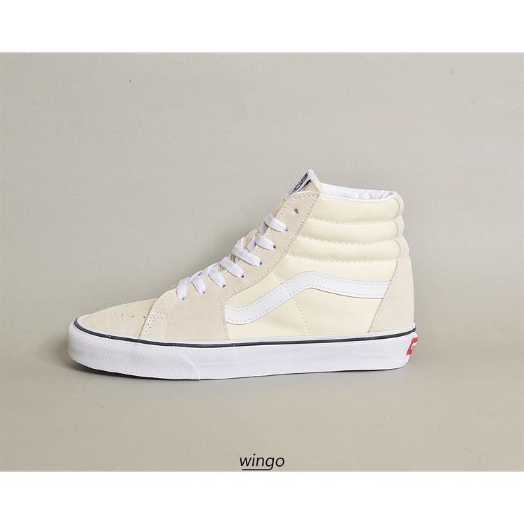 (Giày Chính Hãng) Vans Sk8-Hi Vintage White / True White