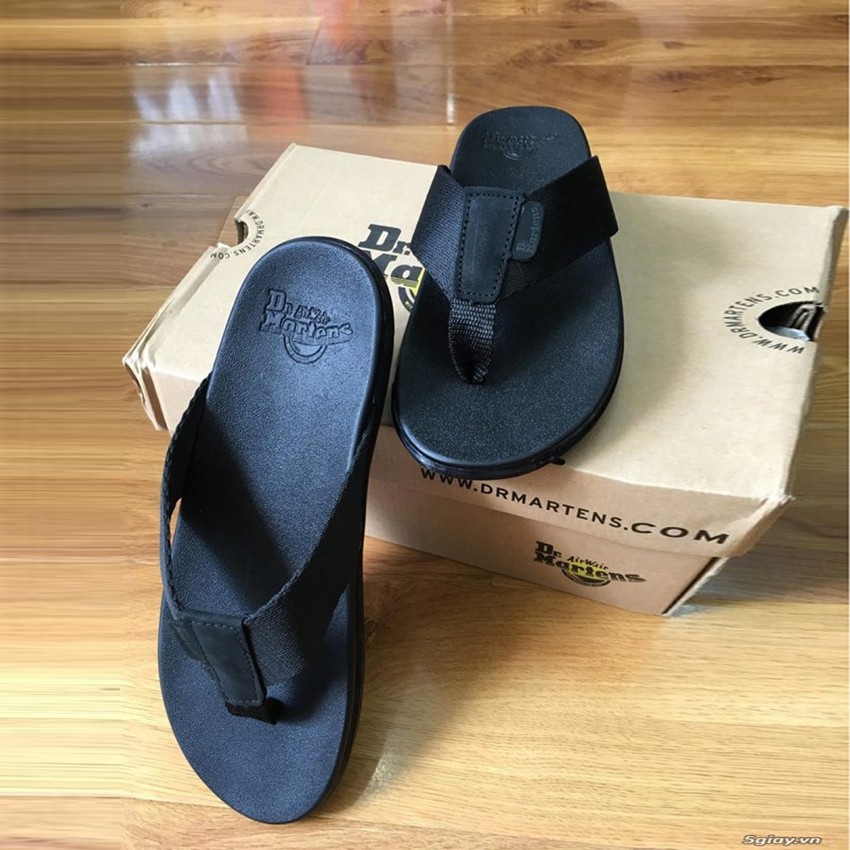 Dép Nam Dr. Martens Thailan Full Hộp, Dép Quai Kẹp Da Bò Cao Cấp V39