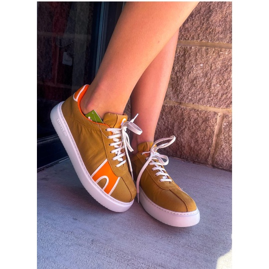 Giày Camper Runner K21 Beige and orange sneakers - hàng chính hãng