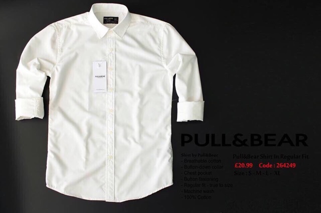 Sơmi Tay Dài Pull & Bear Cotton Lụa
