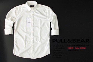 Sơmi Tay Dài Pull & Bear Cotton Lụa