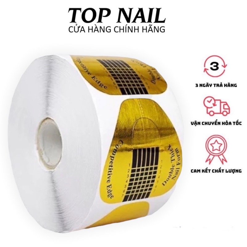 Cuộn 500 miếng giấy tạo phom móng đắp gel