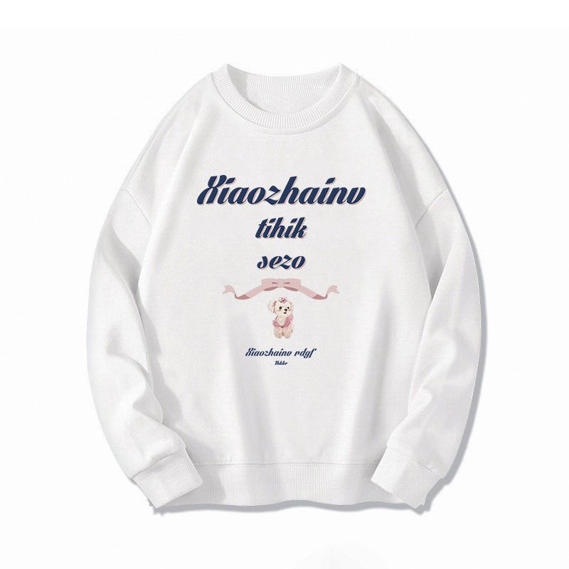 Áo sweater IHKKE dáng rộng phong cách retro Mỹ thời trang