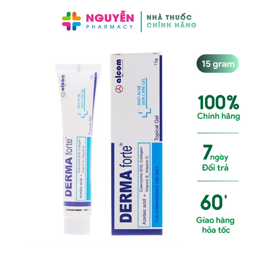 Derma Forte - Ngừa mụn, hết sẹo, hết thâm cho mụn trứng cá, mụn đầu đen, sạch bã nhờn