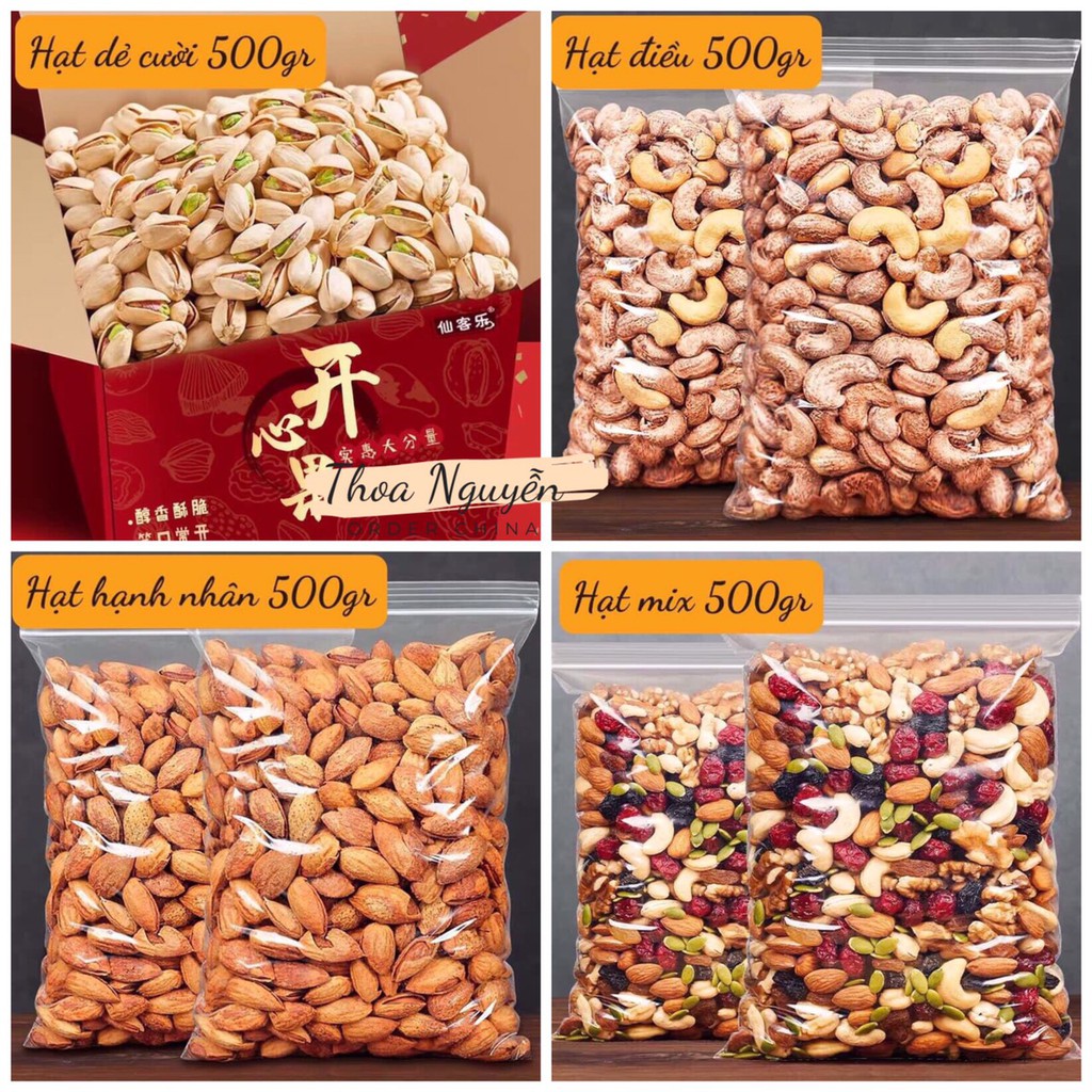 [Mã SKAMSALE8 giảm 10% đơn 200K] Các loại hạt ăn vặt hạt điều hạt dẻ cười hạt hạnh nhân hạt ngũ cốc mix