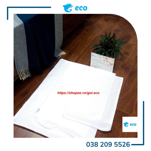 Vỏ ruột gối đầu, gối vuông, gối ôm Eco vải phin trắng nhiều kích thước | BigBuy360 - bigbuy360.vn