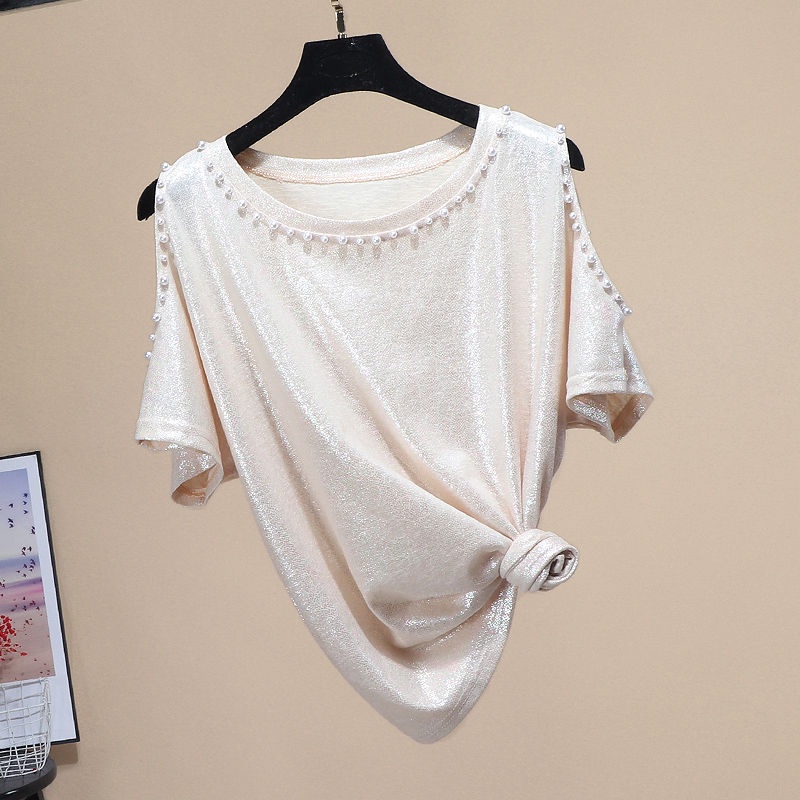 Short-sleeved t-shirt women's wear 2022 summer new bottomed shirt loose ins super hot online celebrity Korean version short shoulder blouse