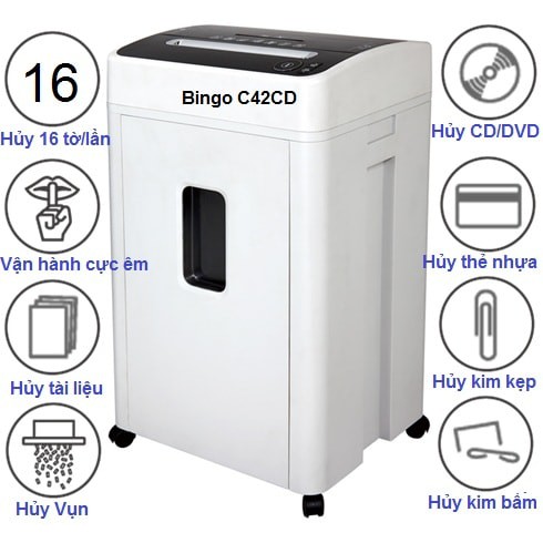 Máy hủy giấy Bingo C42CD