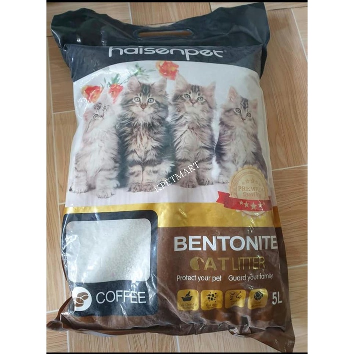 tải 6 bao cát vệ sinh cho mèo BENTONITE siêu thấm hút (CATSAND HAISENPET )