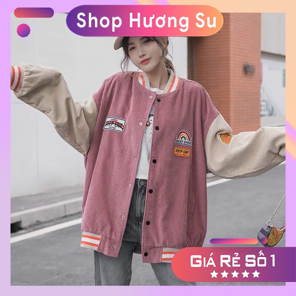[Mã WASTMAY giảm 15% tối đa 30K đơn 150K] Áo Bomber Vải Nhung Gân Unisex "Cầu Vồng DEEP END" - HS | BigBuy360 - bigbuy360.vn