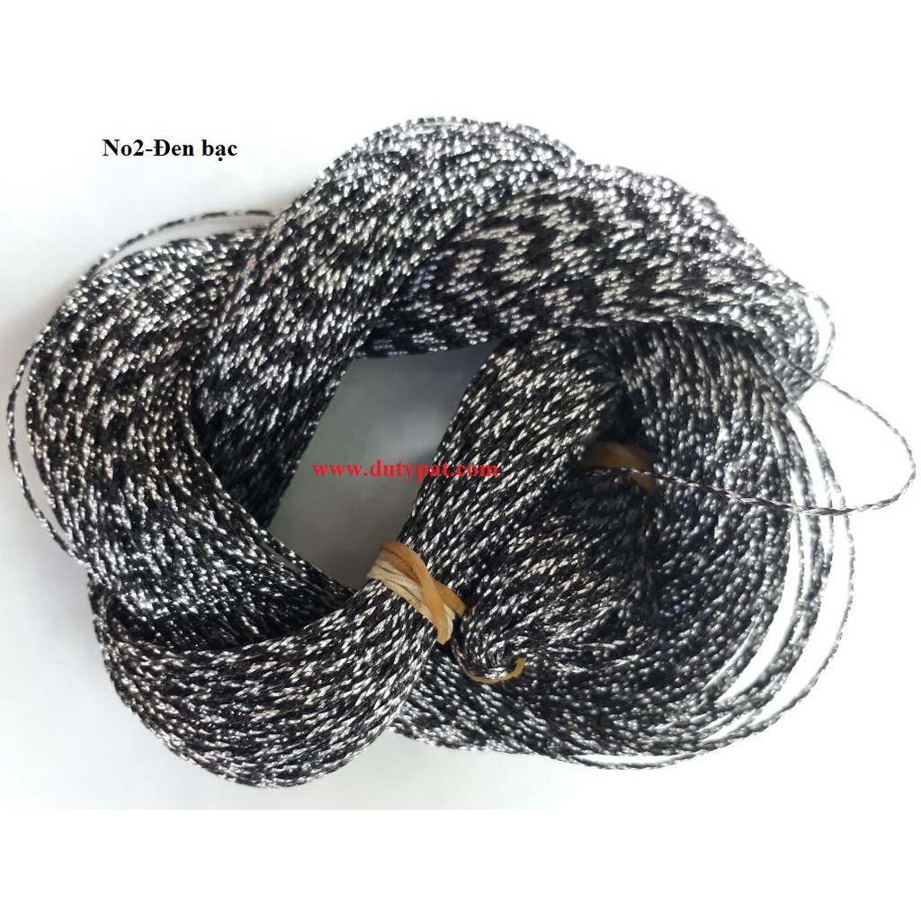 Bó 90m dây kim tuyến 1mm không co giãn đủ màu.