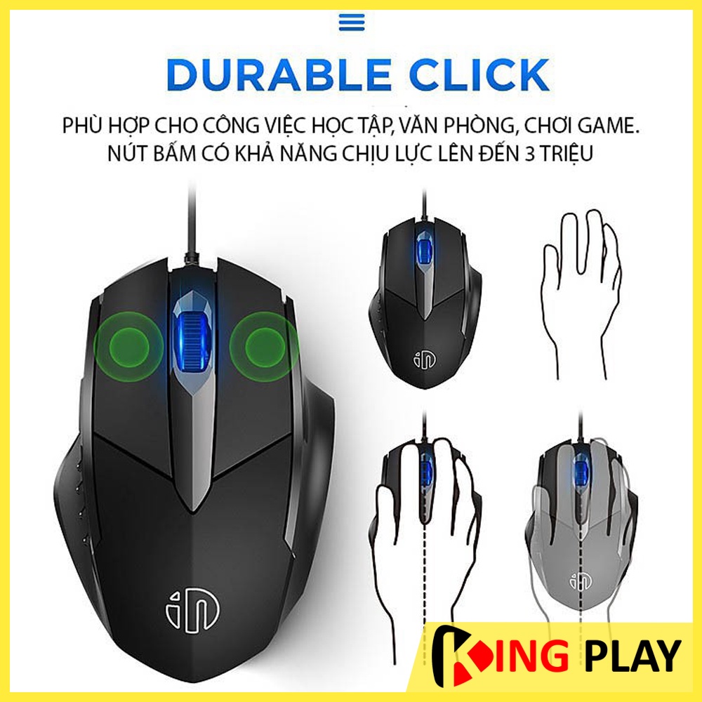 Chuột máy tính có dây P1W Led RGB độ phân giải khủng 7200 DPI - Chuột Gaming có dây sử dụng chơi game văn phòng thiết kế