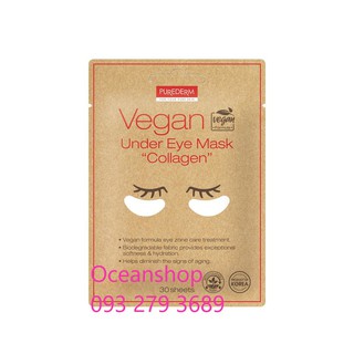 1 Gói 30 Miếng Mặt nạ mắt Purederm Vegan Under Eye Mask Collagen