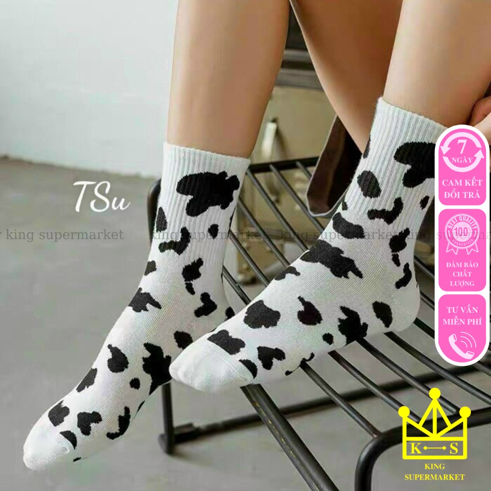 TẤT NỮ HOẠ TIẾT BÒ SỮA TRENDING SIÊU HOT MÃ TN001