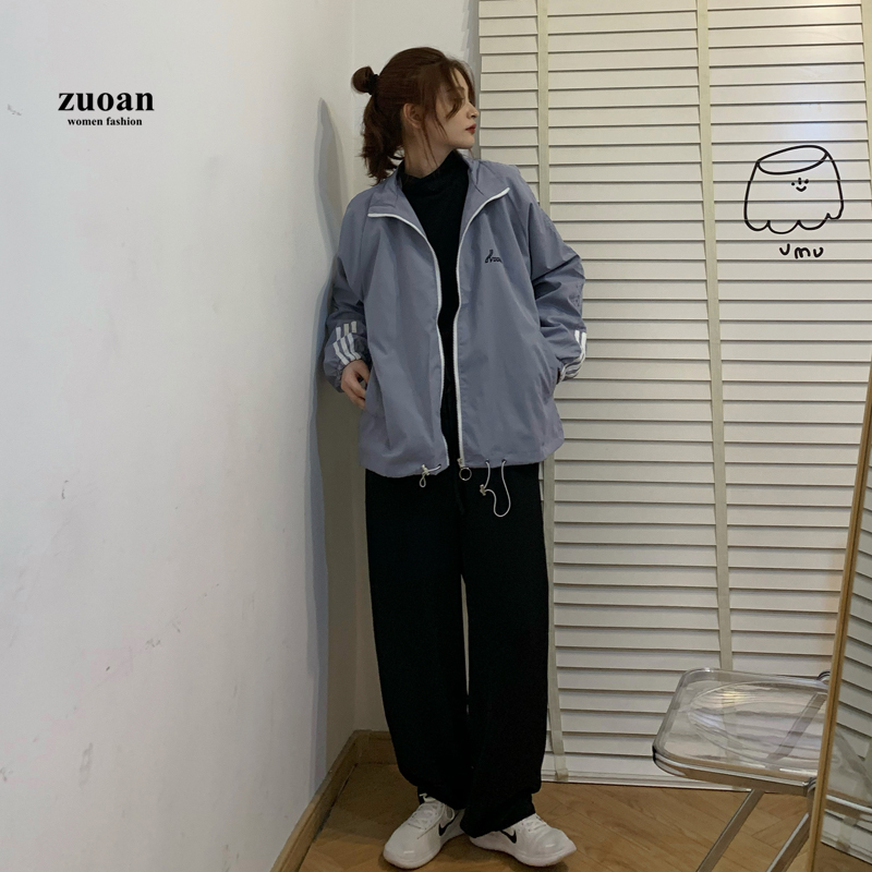 SUXI Áo Khoác Thể Thao Dáng Rộng Kiểu Hàn Quốc Thời Trang Xuân Thu Cho Các Cặp Đôi