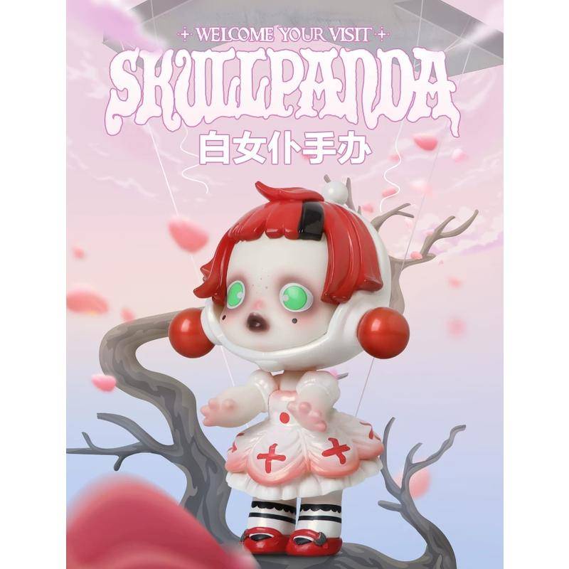 [Asari] POPMART SKULLPANDA White Maid Thang máy POPMART Hình Búp bê văn phòng