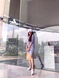 Đầm suông cổ sơ mi